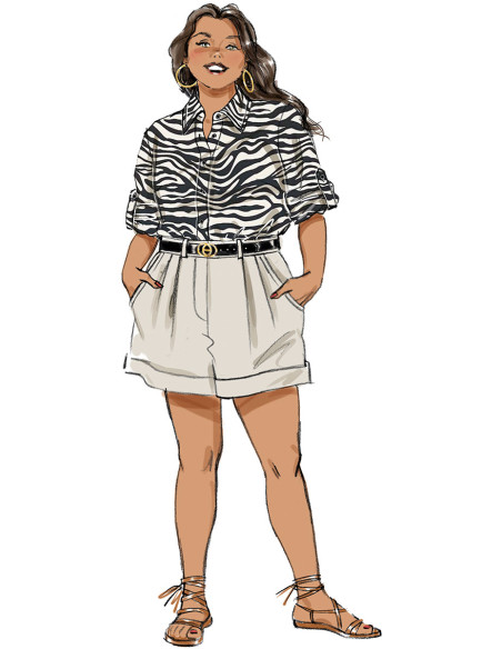 Patrón de camisa - Butterick 6947