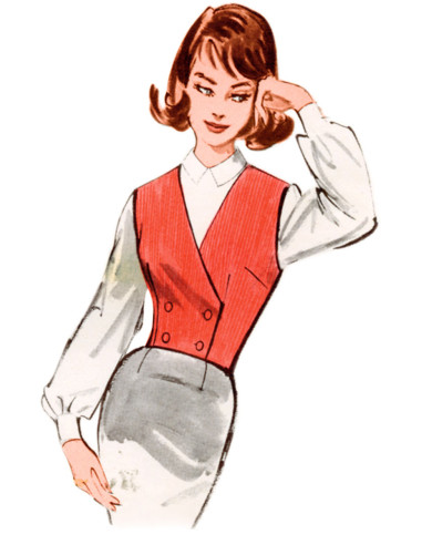Patrón de chaleco - Butterick 7018