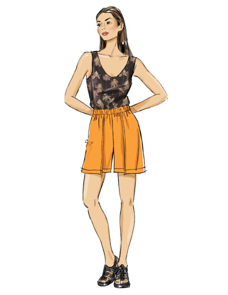 Patrón de short o pantalón - Butterick 7000