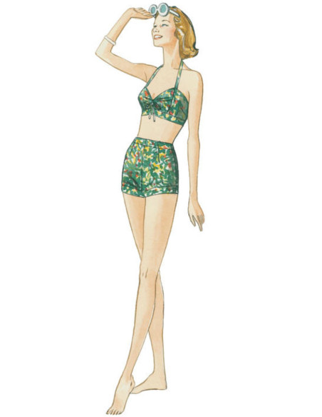 Patrón de sujetador, pantalón corto y sobre todo - Vogue 9255