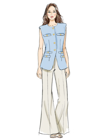 Patrón de chaleco - Butterick 7027