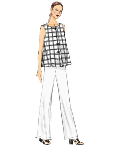 Patrón de blusa y pantalón - Vogue 9258