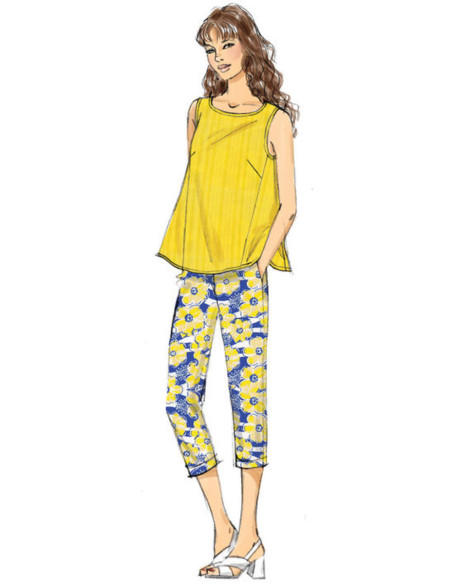 Patrón de blusa y pantalón - Vogue 9258