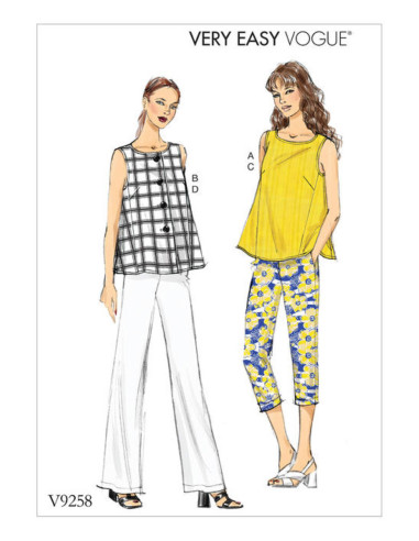 Patrón de blusa y pantalón - Vogue 9258