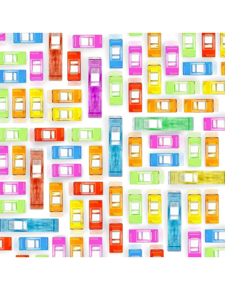 Tarro de 100 pinzas para telas multicolores Rascol