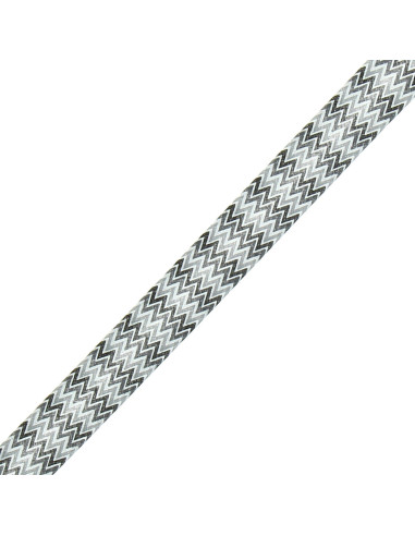Sesgo de motivo en espiga - Negro, gris y blanco
