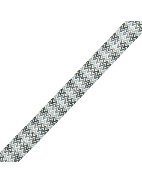 Sesgo de motivo en espiga - Negro, gris y blanco