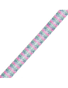 Sesgo de motivo en espiga - Rosa, caqui y azul 2
