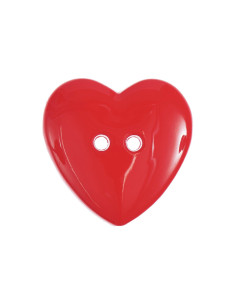 Tarjeta de 1 botón corazones - Rojo 29 x 29 mm 2