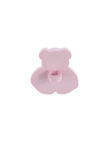 Carte de 4 boutons nounours - Lilas 16 x 18 mm