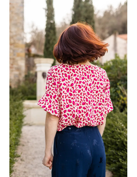 Tejido viscosa Bagheera Rojo Granada - Églantine & Zoé