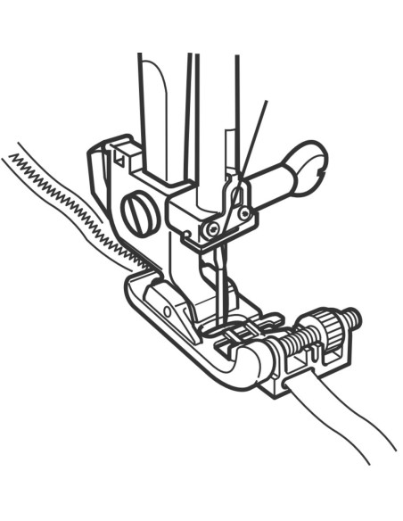Pie de cinta y lentejuelas Janome