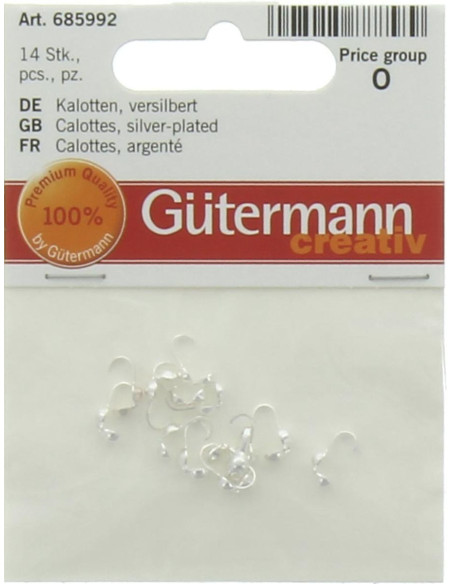 Calotas Gütermann - Chapado en plata