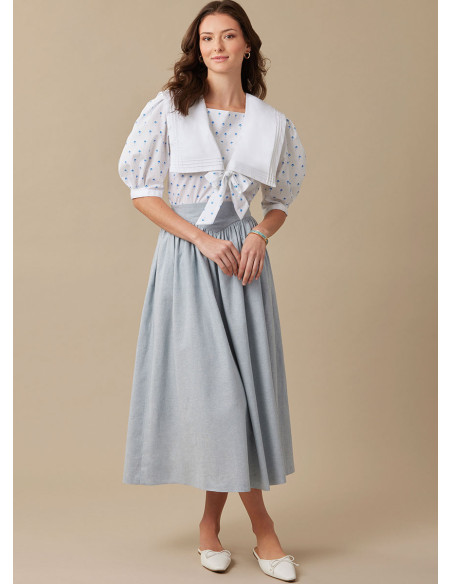 Patrón de blusa y falda - McCall's 8540