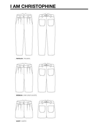 Patrón de pantalones y shorts Christophine - I am patterns