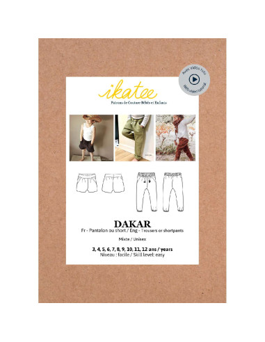 Patrón de pantalón y short Dakar - Ikatee