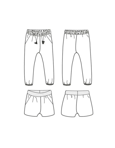 Patrón de pantalón y short Dakar - Ikatee
