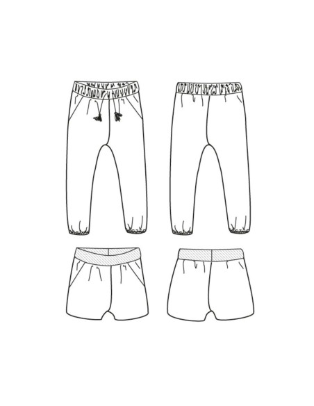 Patrón de pantalón y short Dakar - Ikatee