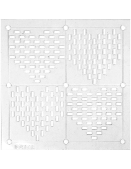 Gabarit pour sashiko Restyle - Coeurs