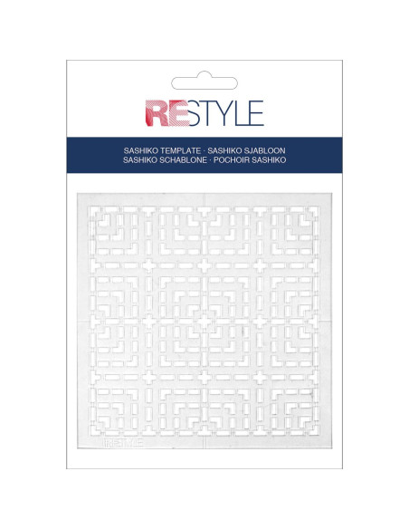 Plantilla para sashiko Restyle - Cuadrados
