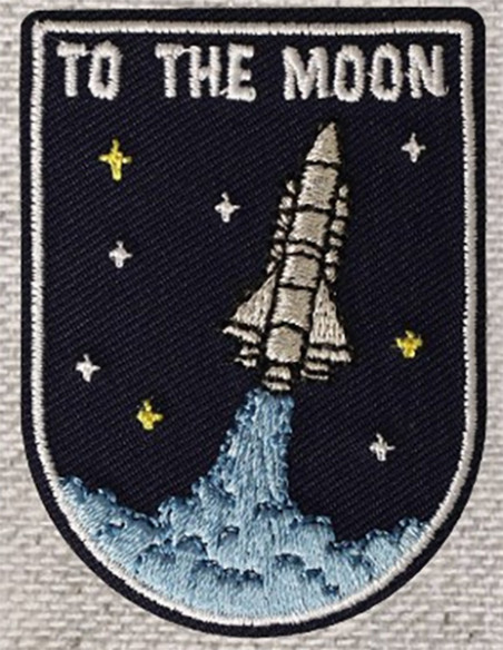 Écusson thermocollant fusée to the moon