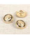 Botón de metal corazón 23 mm - Oro