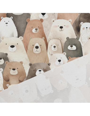 Tejido de algodón premium - Oso de peluche
