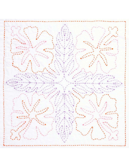 Kit sashiko Hawaii Hibisco