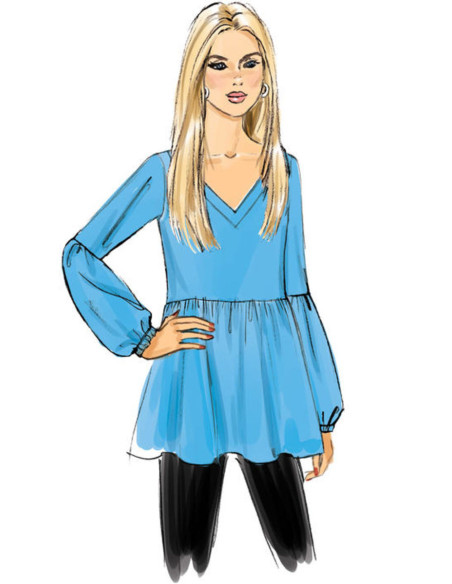 Patrón de blusas - Butterick 6486