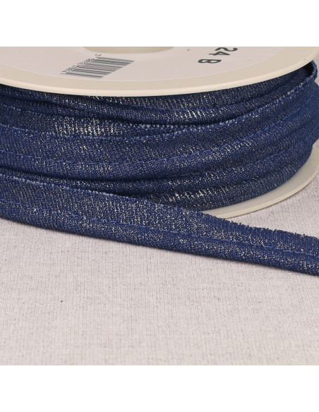 Piping Jean metalizado - Azul oscuro