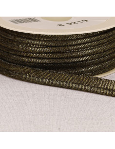 Piping Jean metalizado - Negro y dorado