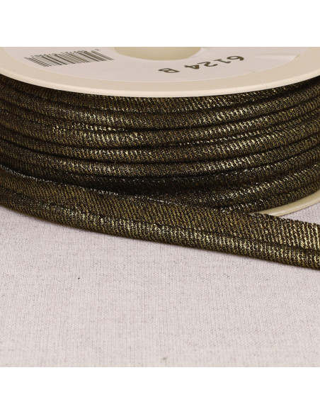 Piping Jean metalizado - Negro y dorado