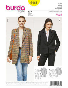 Patrón de chaqueta - Burda 6463
