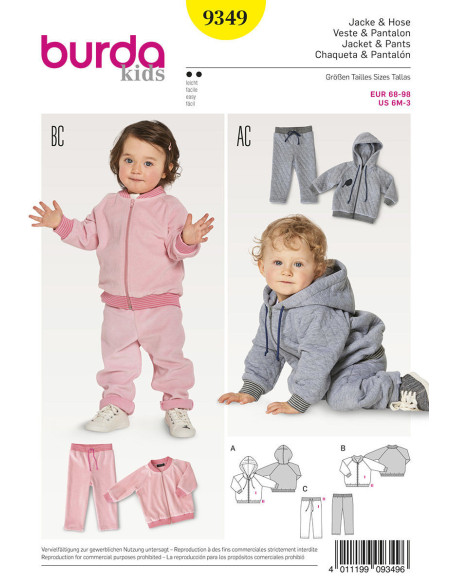 Patrón de chaqueta - Burda 9349