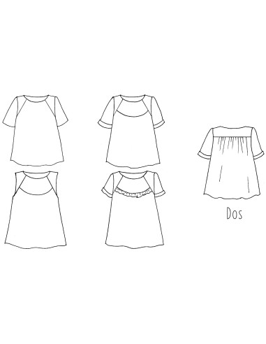 Patrón de top Lunne - Anna Rose patterns