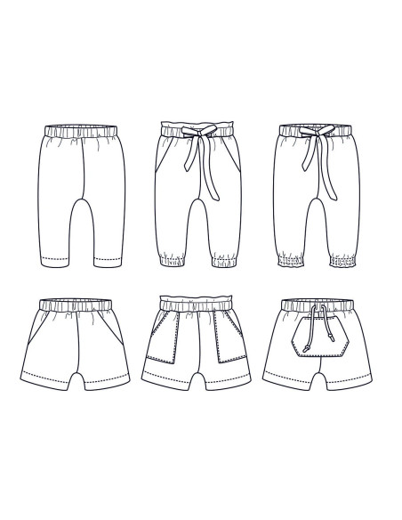 Patron de pantalon et short bébé New-York - Ikatee