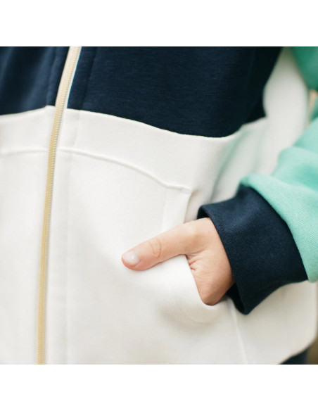 Patrón de sudadera con cremallera unisex Liverpool - Ikatee