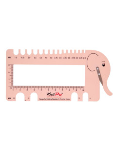 Calibrador de tejido multifuncional rosa KnitPro