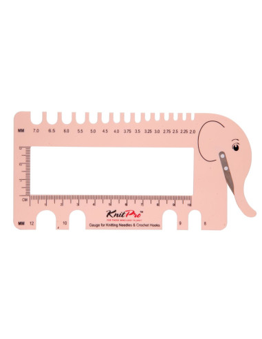 Calibrador de tejido multifuncional rosa KnitPro