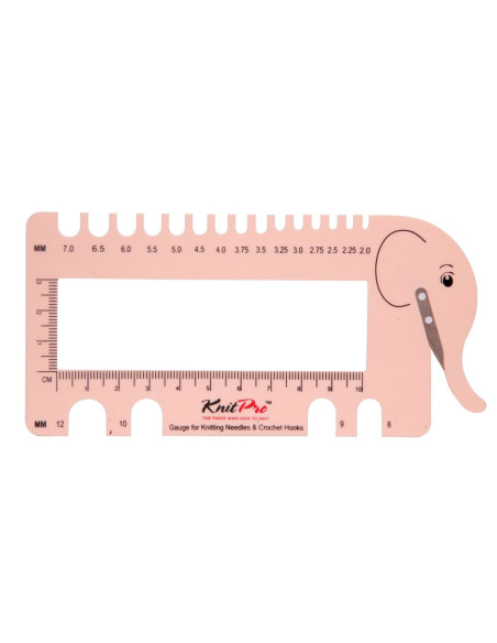 Calibrador de tejido multifuncional rosa KnitPro