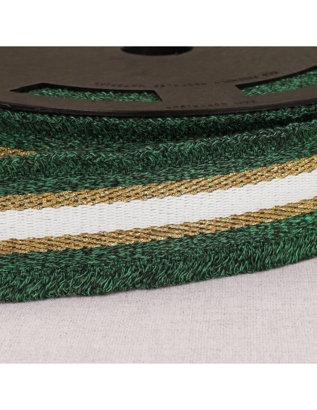 Correa con flecos de lúrex - Verde
