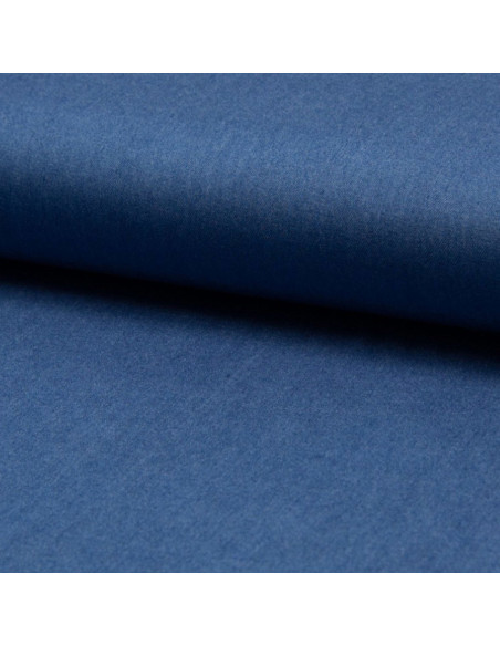 Tejido de viscosa chambray - Azul medio