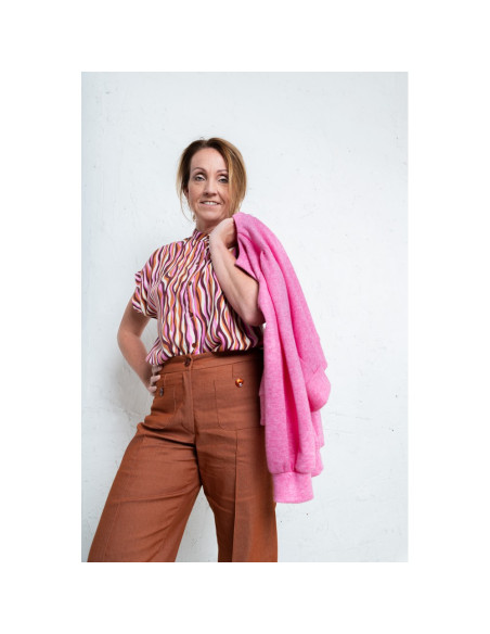 Tejido vaquero denim elástico - Blanco