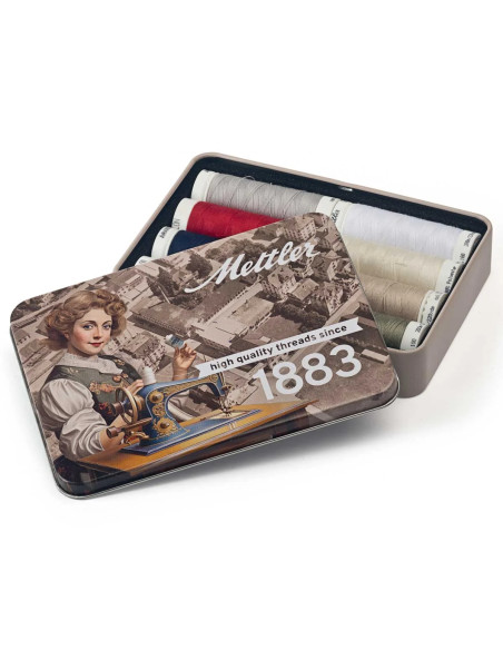 Estuche de 8 hilos de coser de poliéster 200m Mettler ®