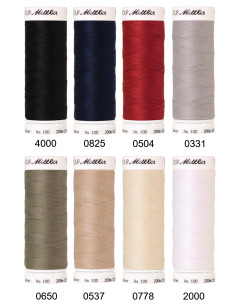 Estuche de 8 hilos de coser de poliéster 200m Mettler ® 2