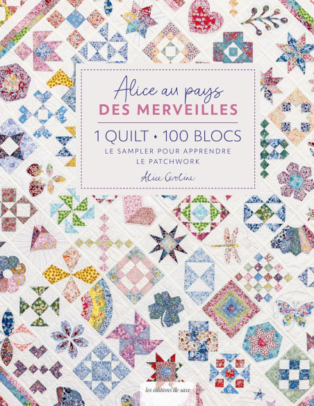 Libro 1 quilt, 100 bloques - Alicia en el país de las maravillas