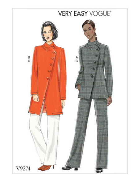 Patrón de chaqueta y pantalón - Vogue 9274