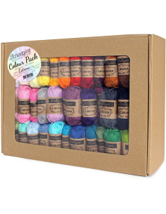Caja de 109 mini ovillos Scheepjes Catona Colour Pack