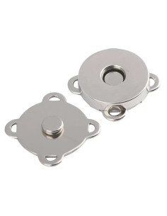 Broches magnéticas de 18 mm para coser - Plata
