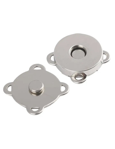 Broches magnéticas de 18 mm para coser - Plata